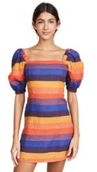 Farm Rio Rainbow Puff Sleeve Dress