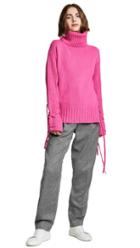 Mcq Alexander Mcqueen Lace Up Wool Sweater