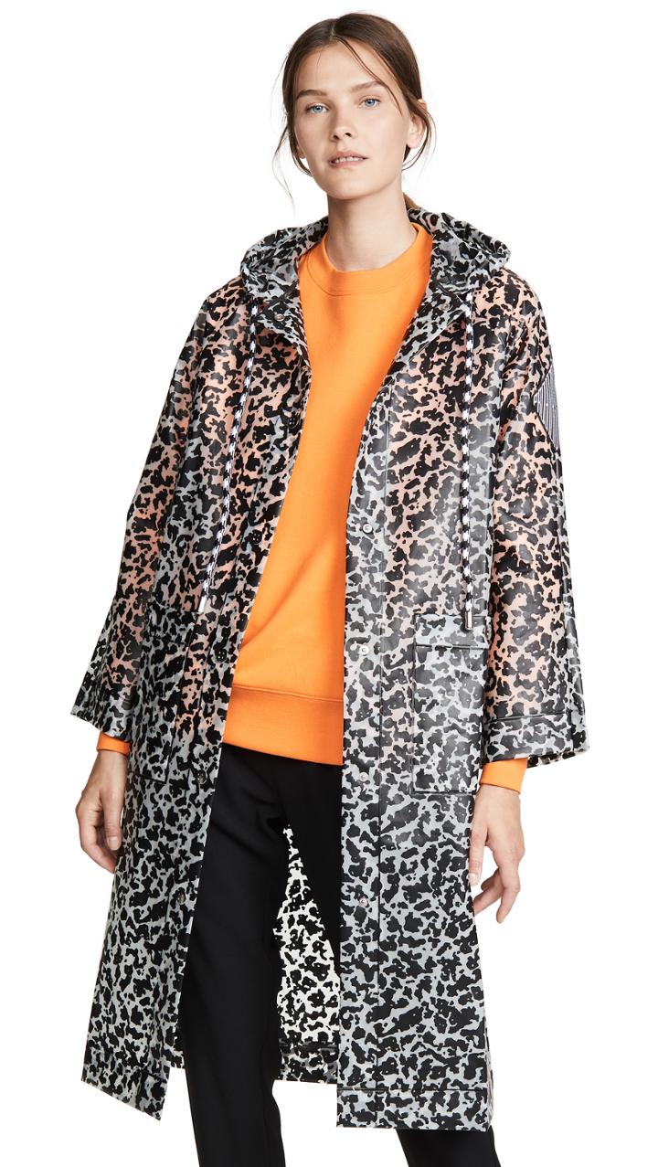 Proenza Schouler Pswl Printed Long Raincoat
