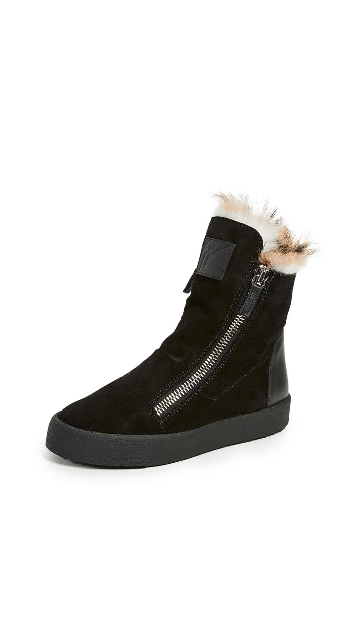 Giuseppe Zanotti Fur Lined Zip Boots