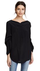 Nina Ricci Boat Neck Blouse With Adjustable Sleeves