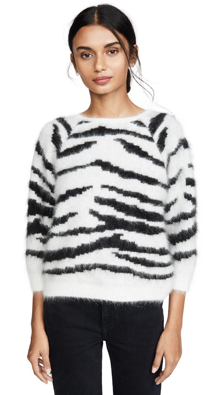Ba Sh Zaya Zebra Print Sweater