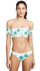 Pilyq Off Shoulder Bikini Top With Smocking