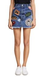Madeworn Rock Rolling Stones Denim Skirt