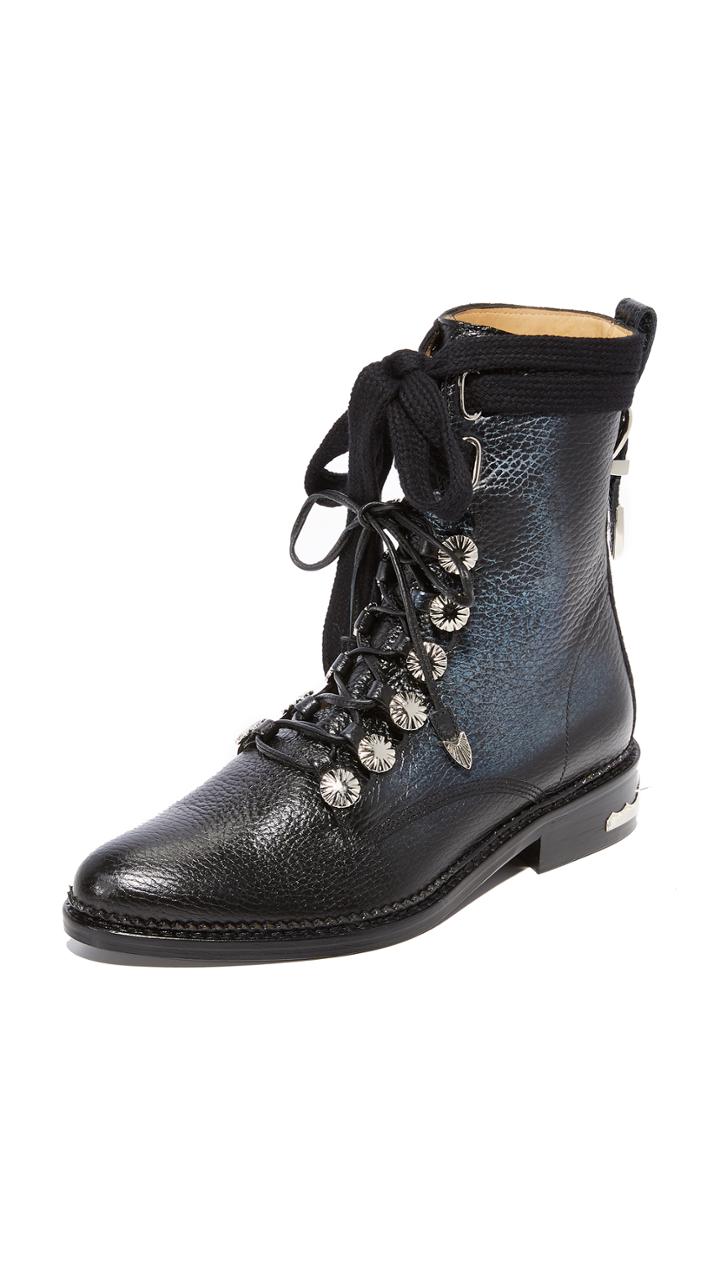 Toga Pulla Pebbled Combat Boots