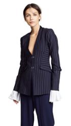 Jonathan Simkhai Pinstripe Tailoring Basque Jacket