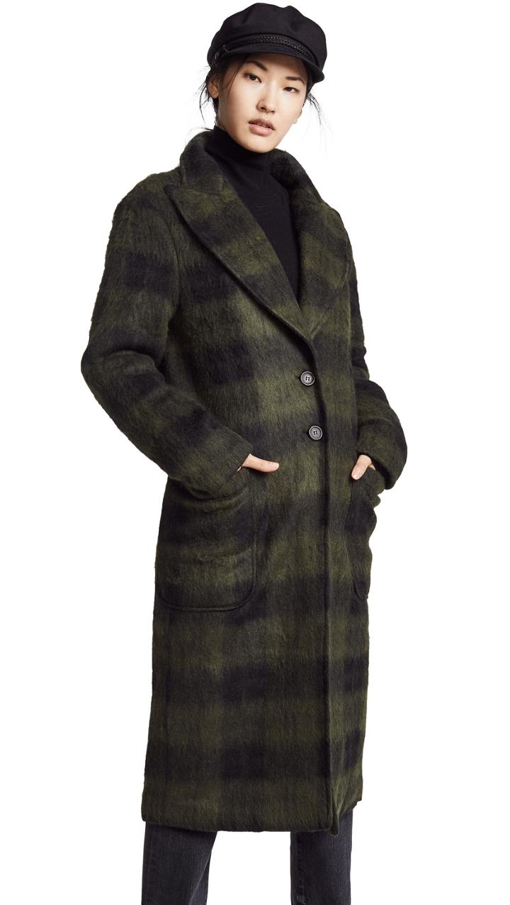 Twenty Tees Walker Plaid Long Coat