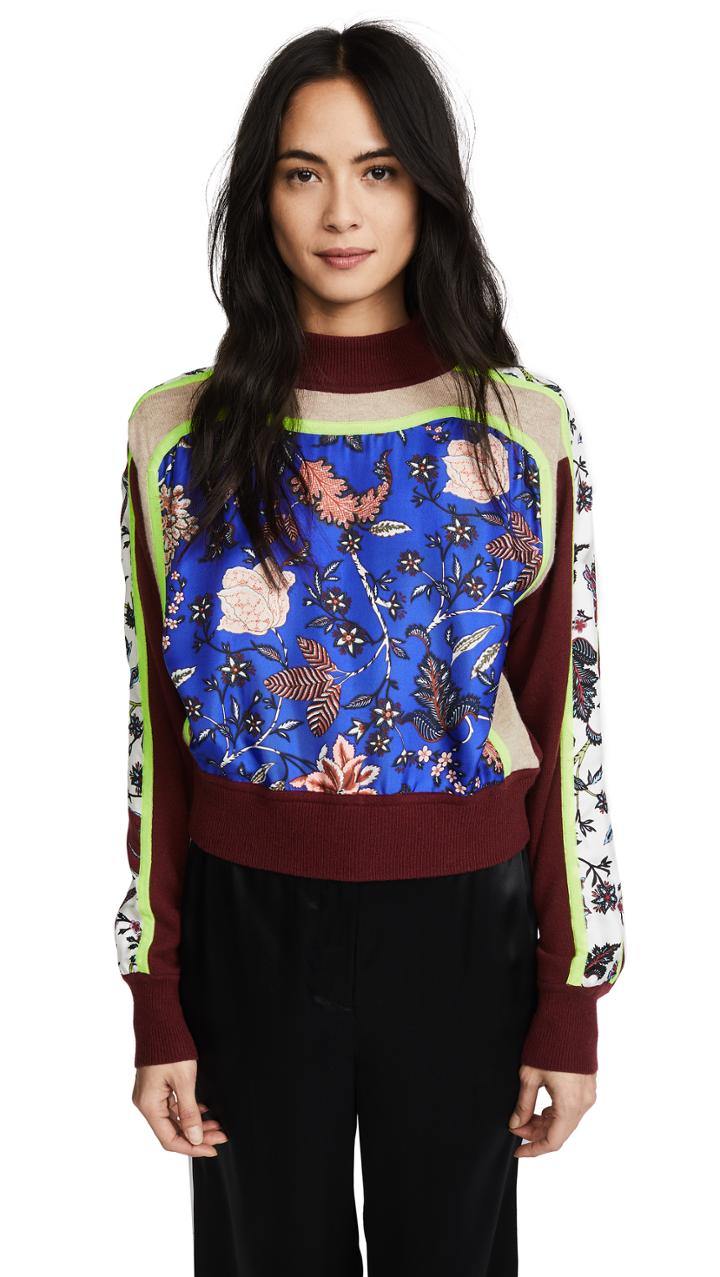 Diane Von Furstenberg Knit Cropped Pullover