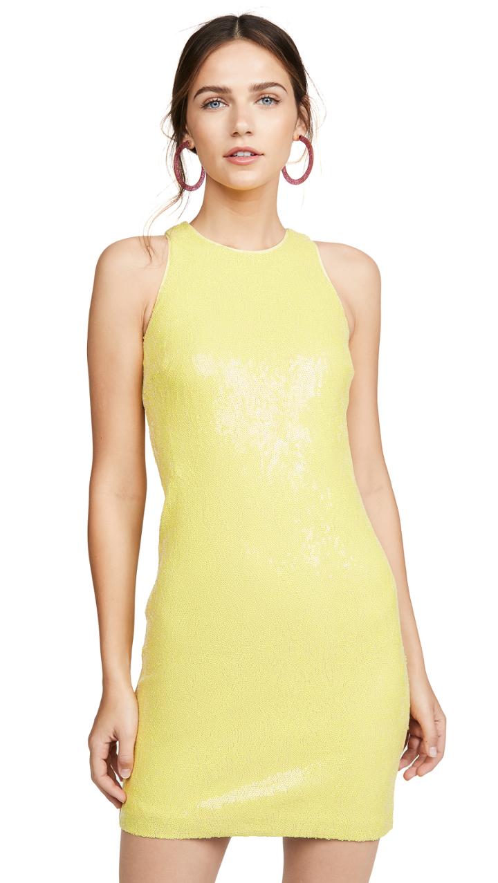 Halston Heritage Sleeveless Sequin Dress