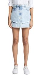 Natasha Zinko Denim Printed Miniskirt