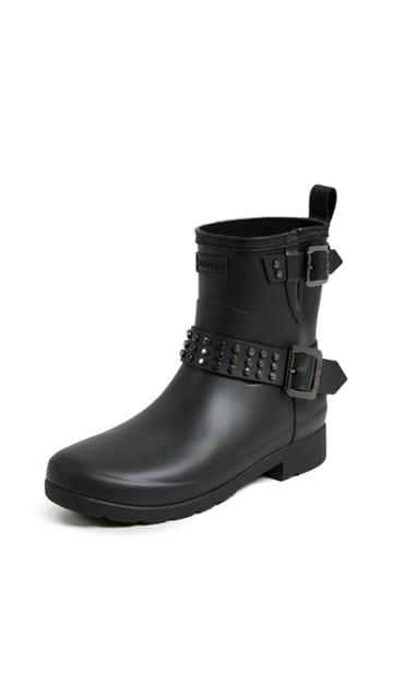 Hunter Boots Refined Stud Biker Boots