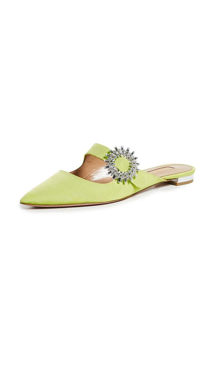 Aquazzura Crystal Blossom Flats