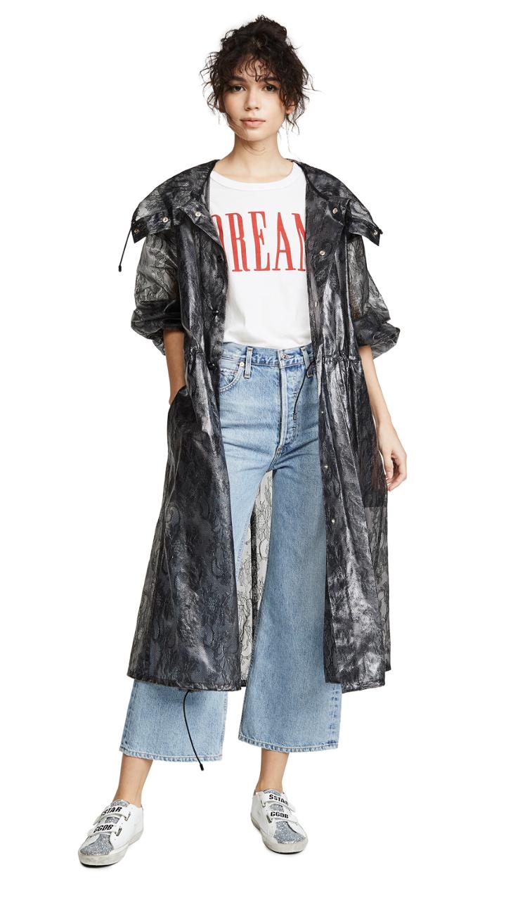 Nina Ricci Laminated Lace Parka