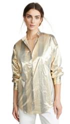 Forte Forte Metallic Chic Stripe Shirt