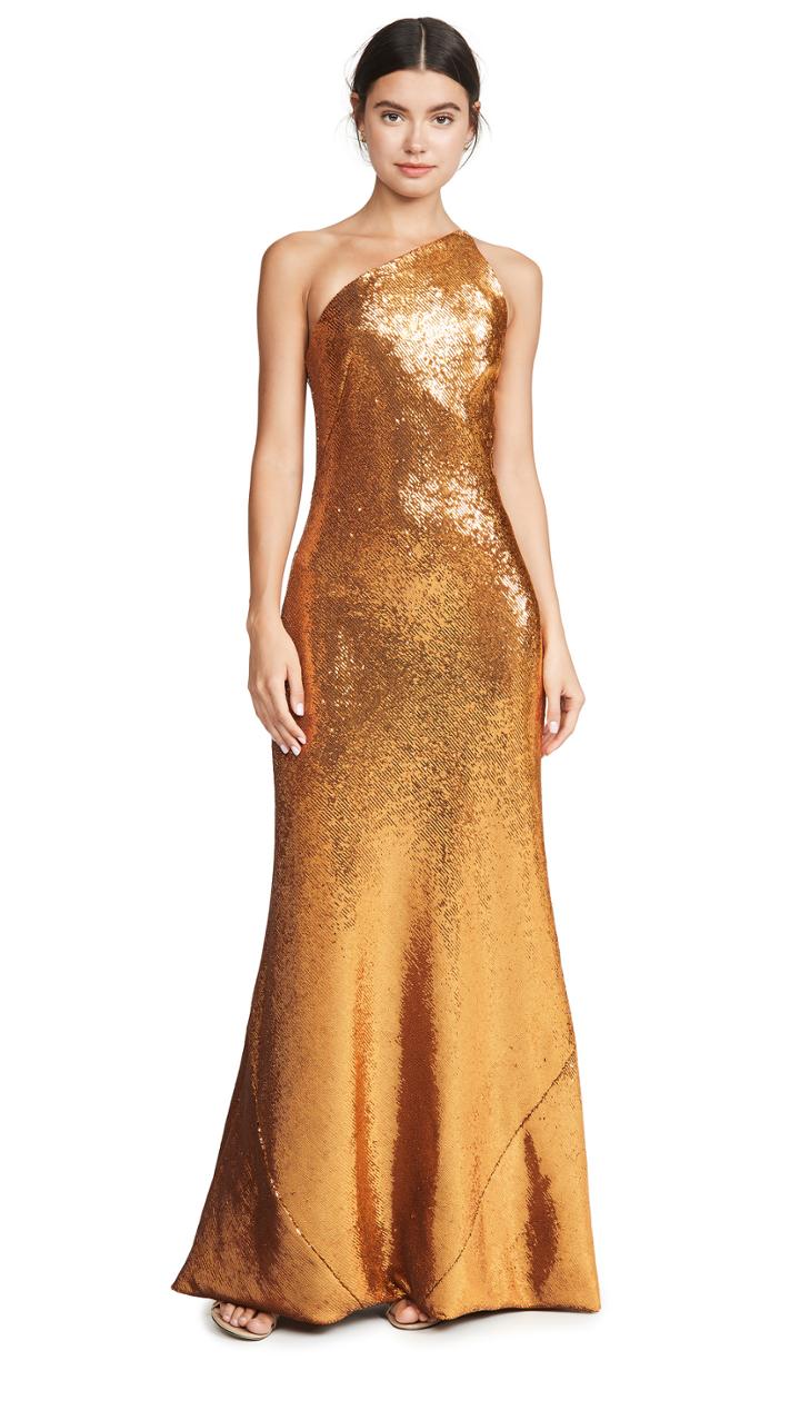 Galvan London Gilded Roxy Sequin Dress