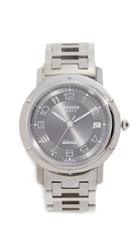 What Goes Around Comes Around Hermes Grey Clipper Gm Watch 38mm