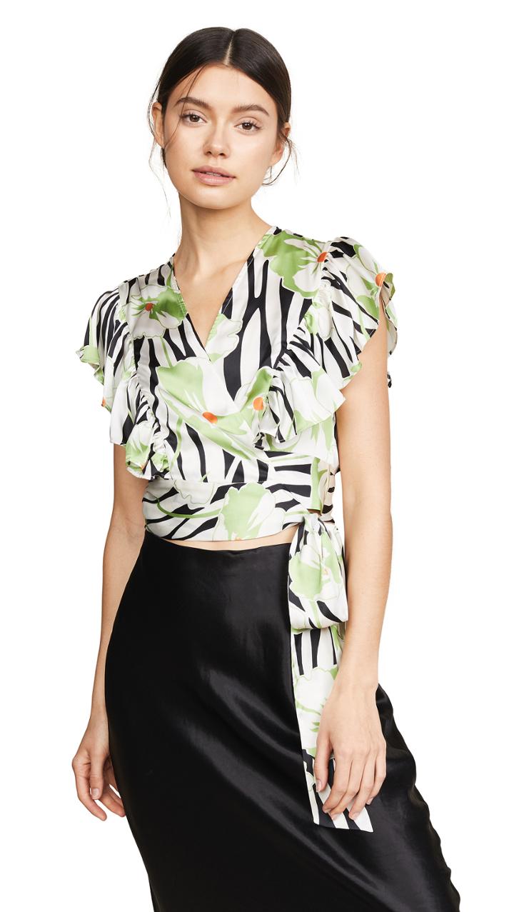 Jill Jill Stuart Tropical Wrap Top
