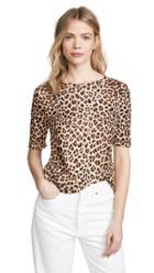 Rebecca Taylor Short Sleeve Leopard Jersey T Shirt