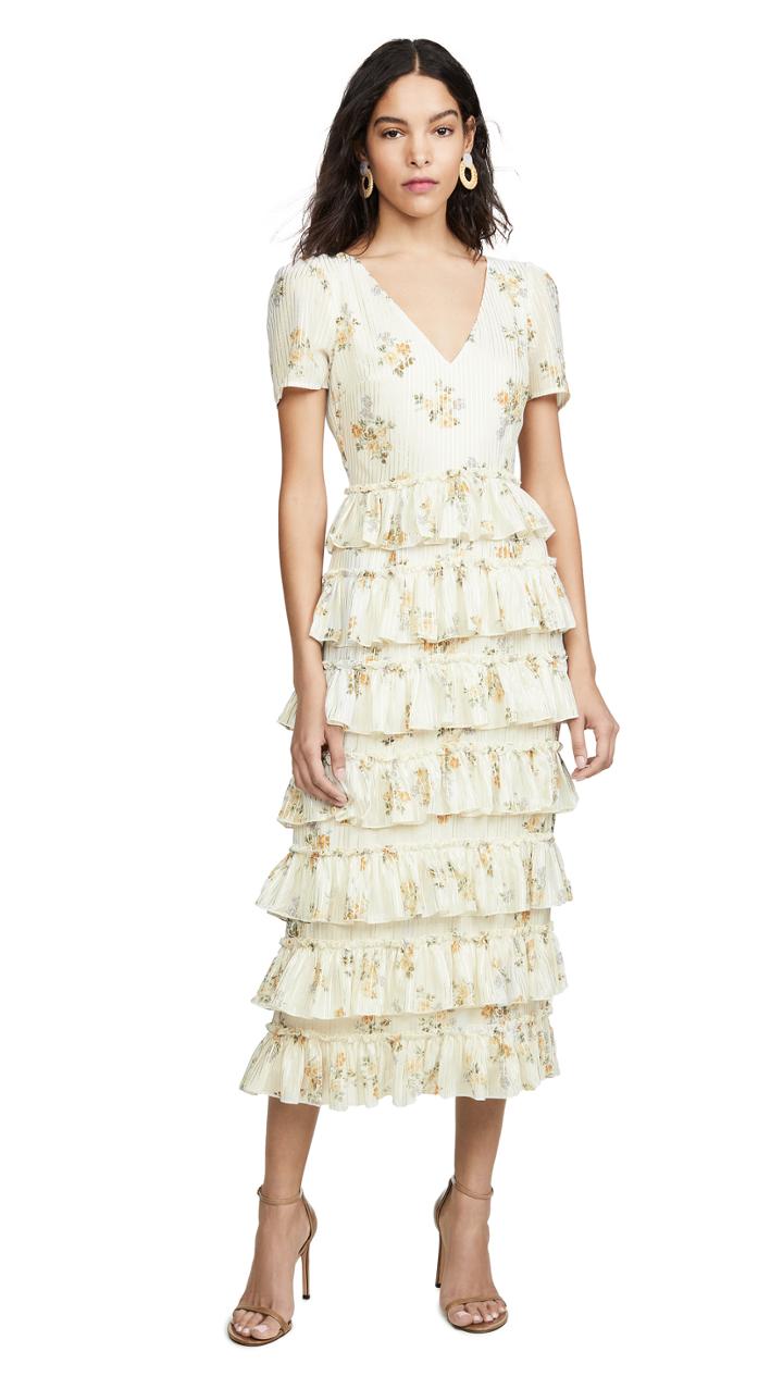 Wayf Darlene Tiered Ruffle Maxi Dress