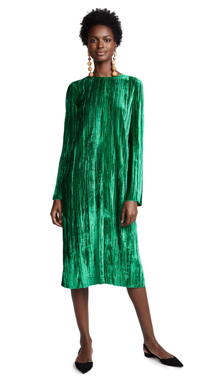 Forte Forte Pleated Velvet Dress