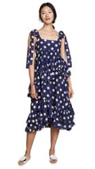Lee Mathews Minnie Spot Apron Dress