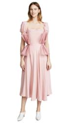 Pushbutton Midi Dress With Open Back