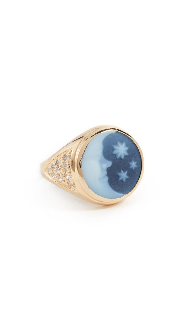 Jacquie Aiche Ja Large Moon And Stars Ring