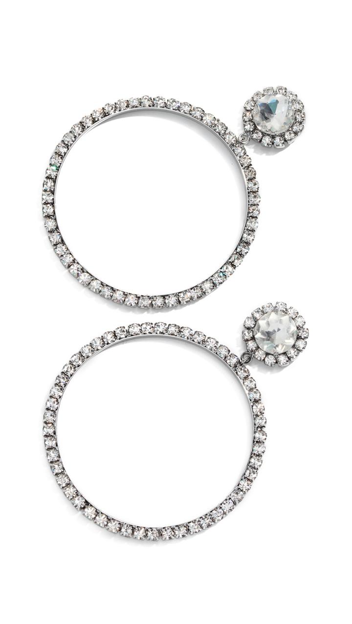 Kate Spade New York Glitzville Door Knocker Hoops