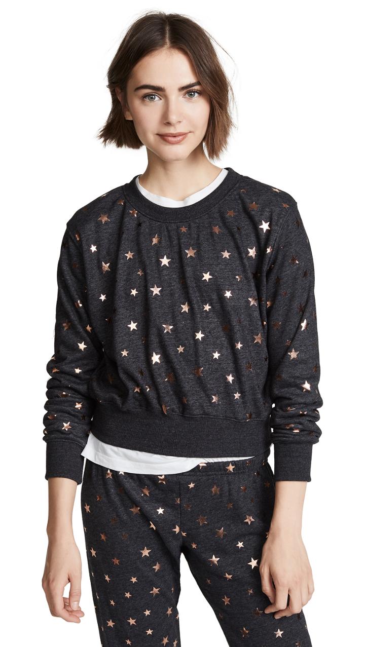 Spiritual Gangster Stars Crop Crew Sweatshirt