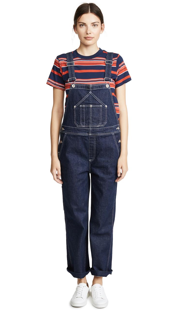 Rag Bone Jean Patched Dungaree Overalls