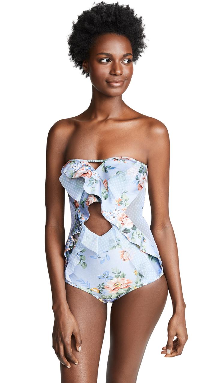 Zimmermann Bowie Cross Frill One Piece