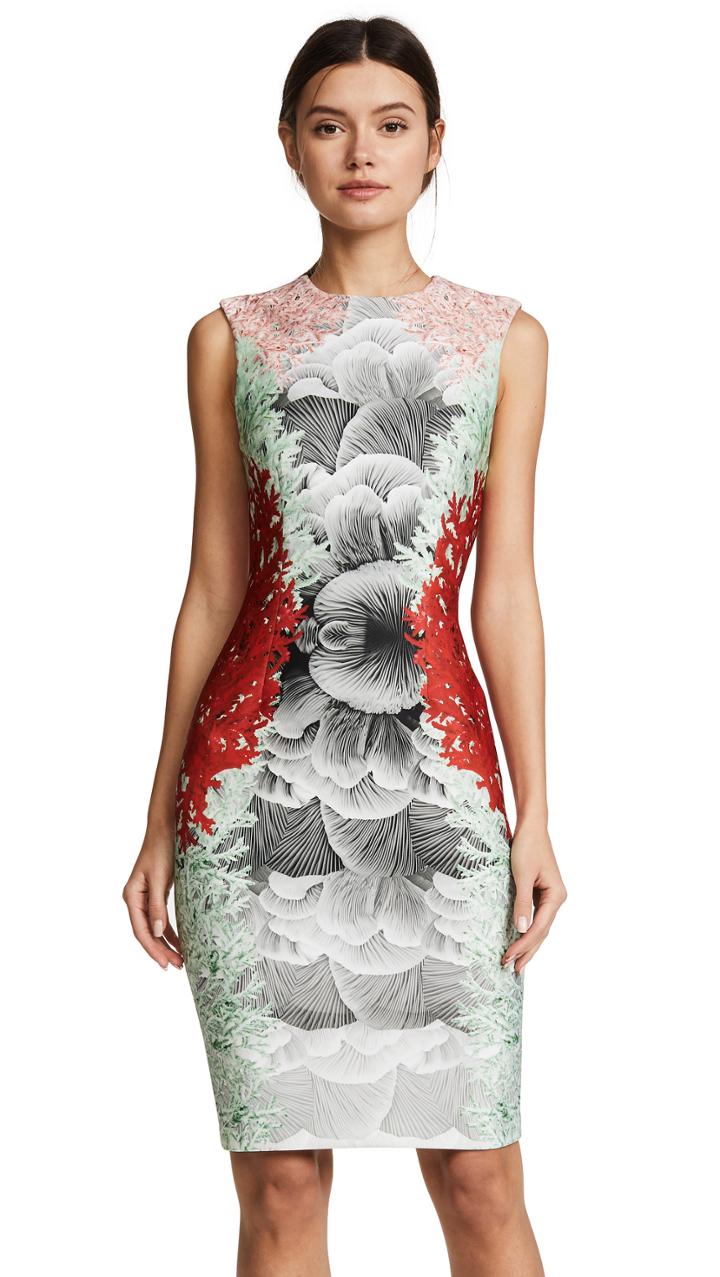 Yigal Azrouel Coral Print Dress