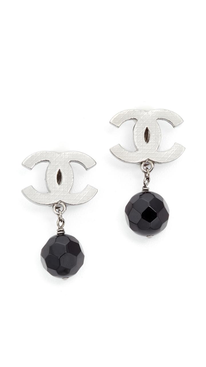 What Goes Around Comes Around Chanel Dangle Clip On Earrings Previously Owned 