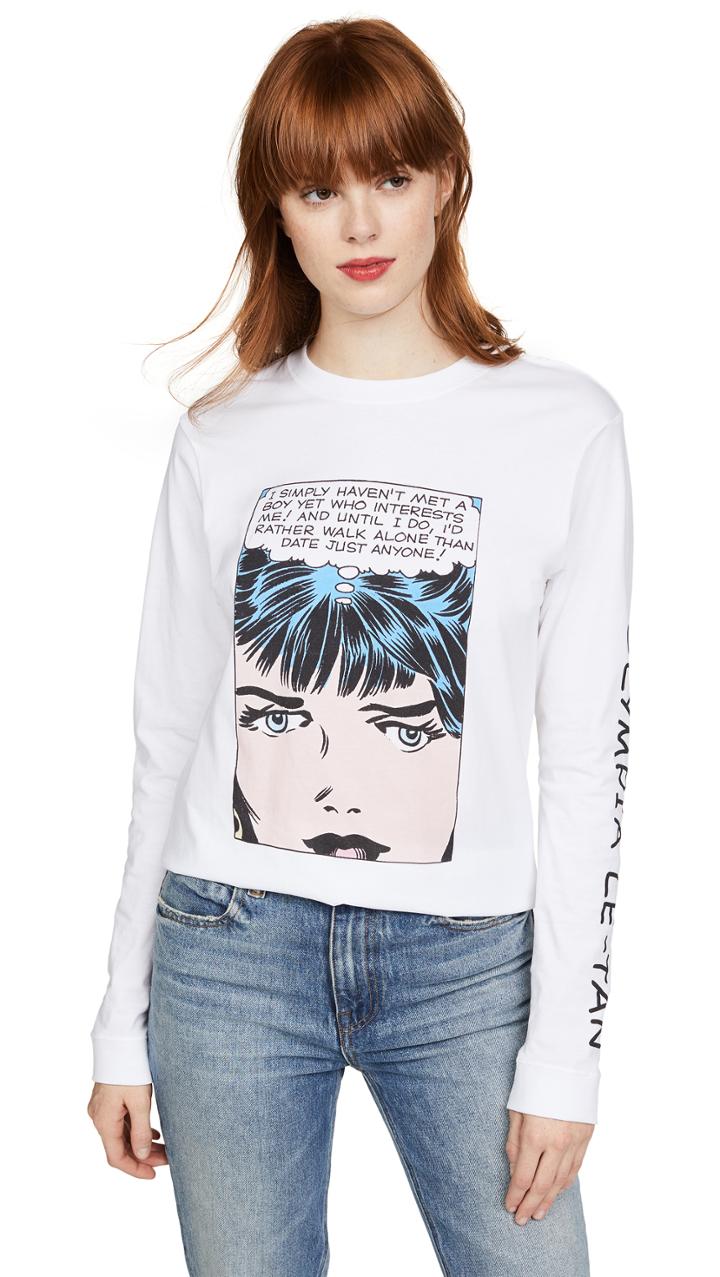Olympia Le Tan Walk Alone Long Sleeve Tee