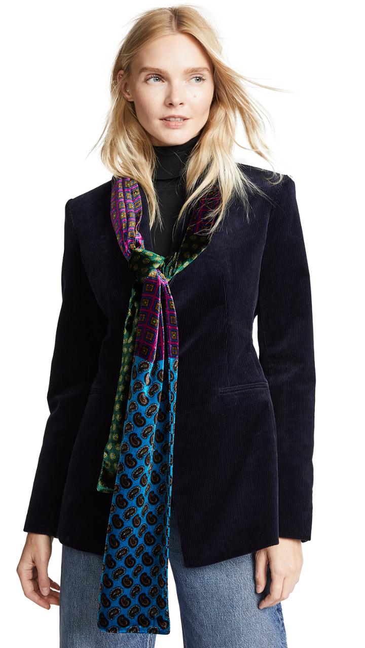 Franco Ferrari Kanpur Velvet Patch Scarf