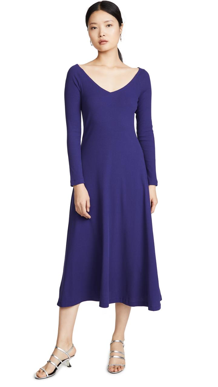 Rosetta Getty Open V Neck Dress