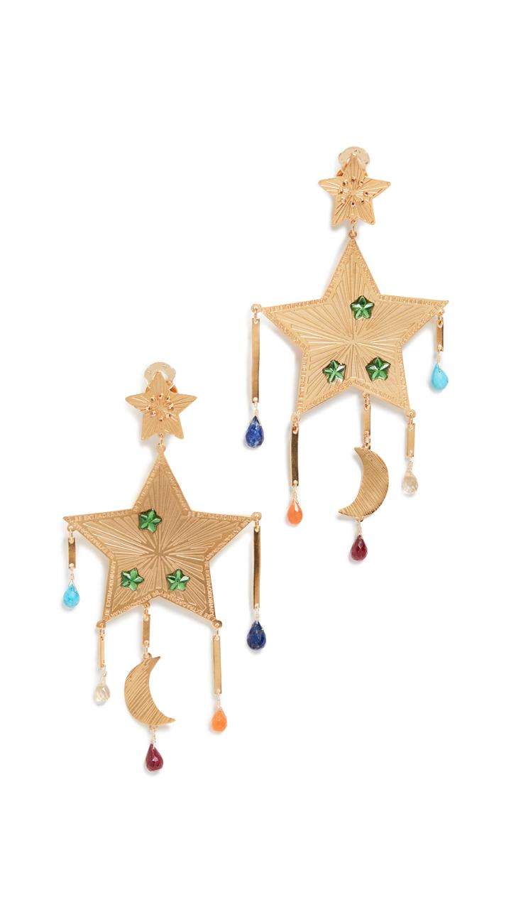 Mercedes Salazar Estrella Fugaz Arcoiris Earrings