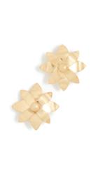 Tory Burch Hammered Metal Willow Clip On Earrings