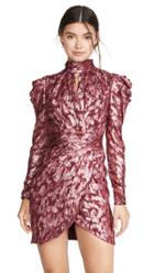 Jonathan Simkhai Metallic Vine Mock Neck Dress