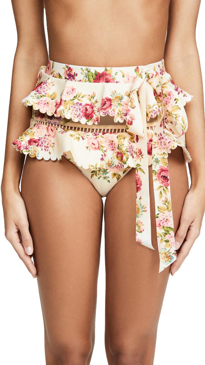 Zimmermann Honour Scallop High Waist Bottoms