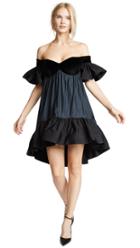 Vatanika Ruffled Velvet Dress