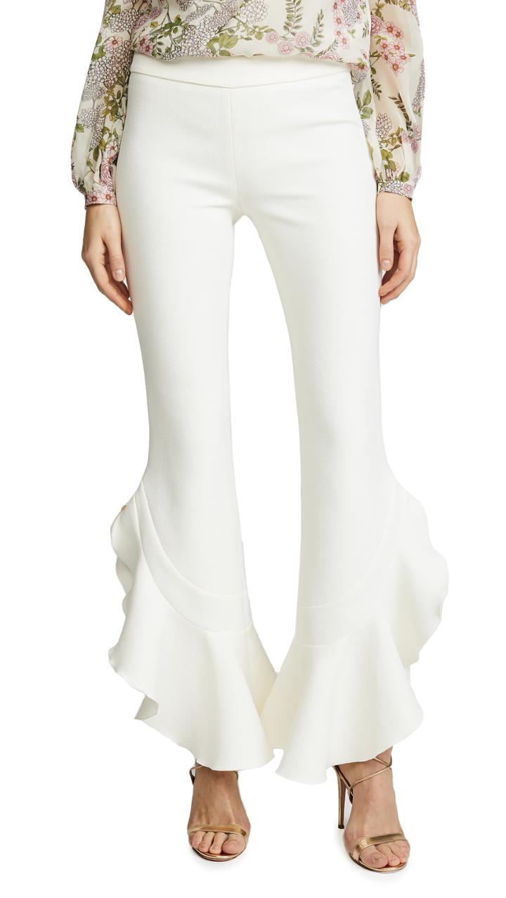 Giambattista Valli Ruffle Flare Pants