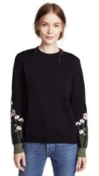 Red Valentino Flower Sleeve Pullover