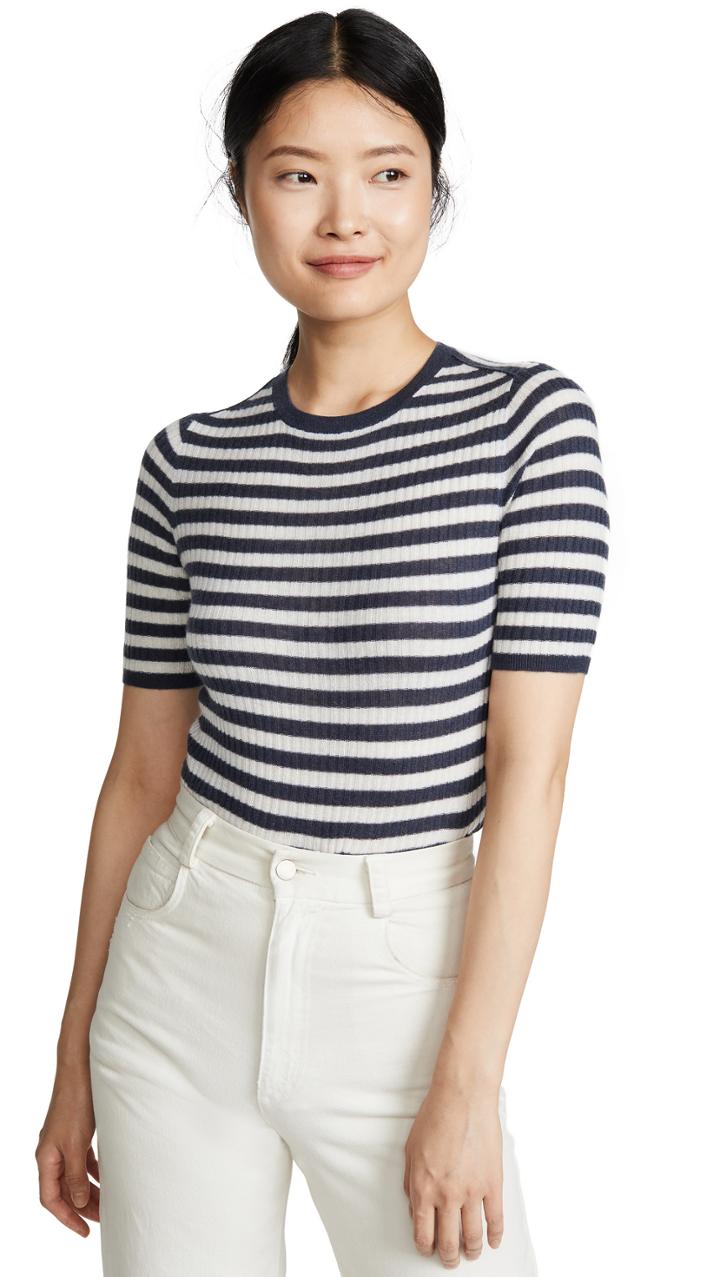 Vince Striped Cashmere Pullover