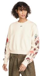 Off White Flowers Sweatshirt