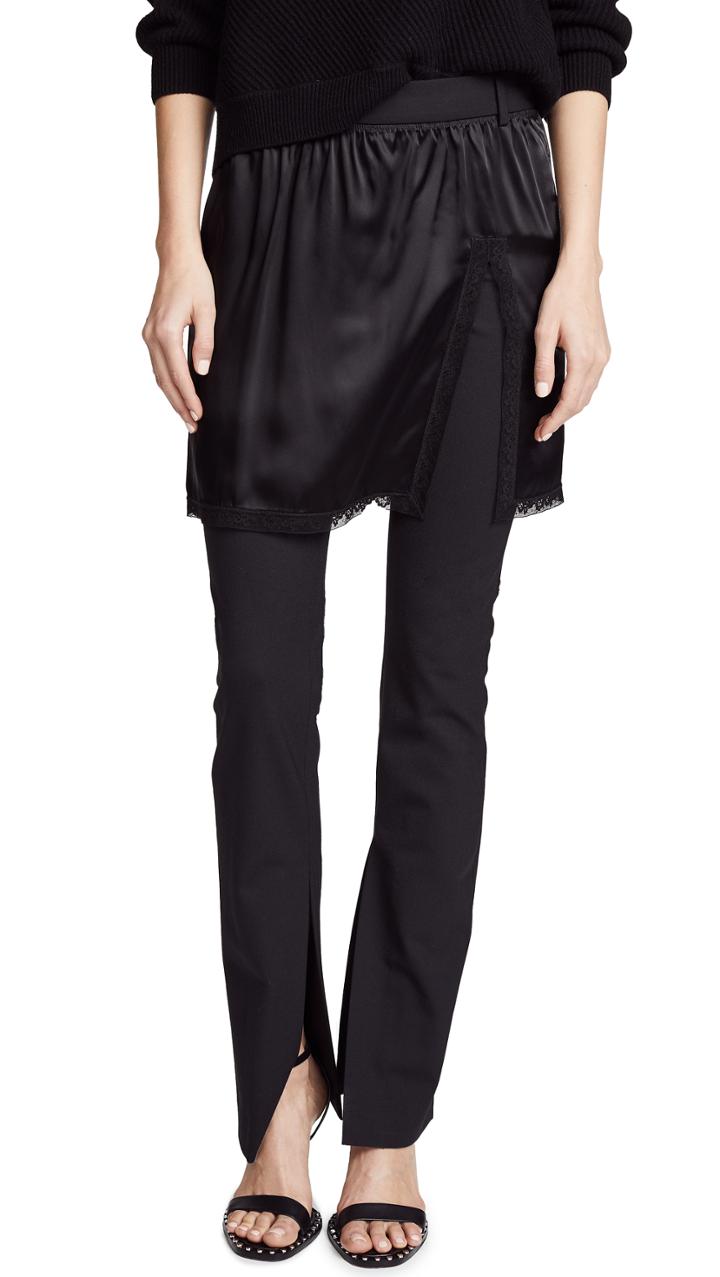 Alexander Wang Hybrid Pants With Lace Border