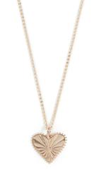 Marlo Laz 14k Mini Pour Toujours Heart Coin Necklace
