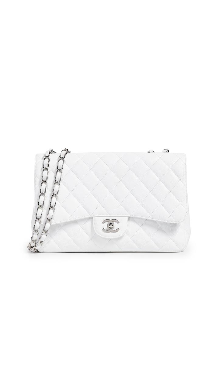 What Goes Around Comes Around Chanel Caviase Classic Jumbo Shoulder Bag