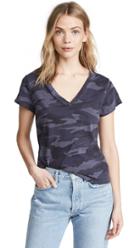 Splendid Camo Kate V Neck T Shirt