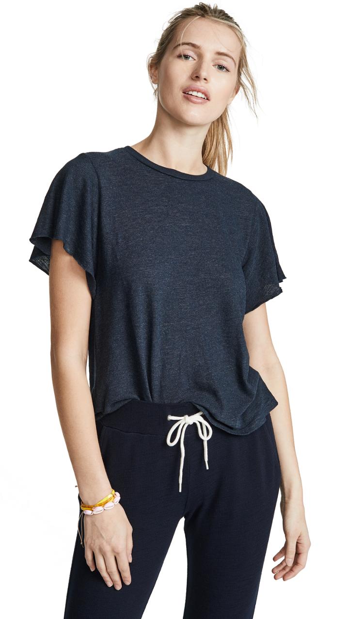 Monrow Ruffle Sleeve Tee